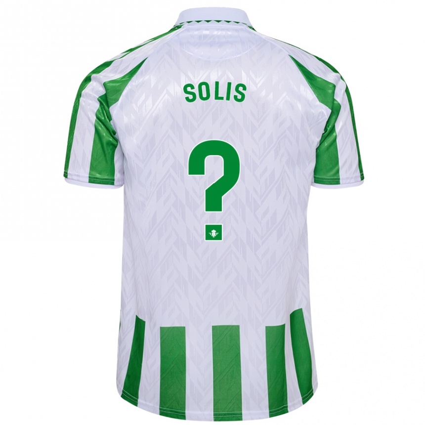 Niño Fútbol Camiseta Marcos Solís #0 Verde Rayas Blancas 1ª Equipación 2024/25 México