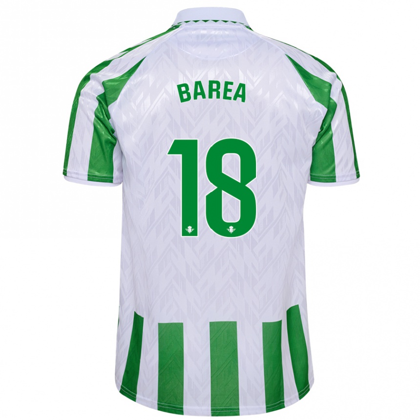 Niño Fútbol Camiseta Ismael Barea #18 Verde Rayas Blancas 1ª Equipación 2024/25 México