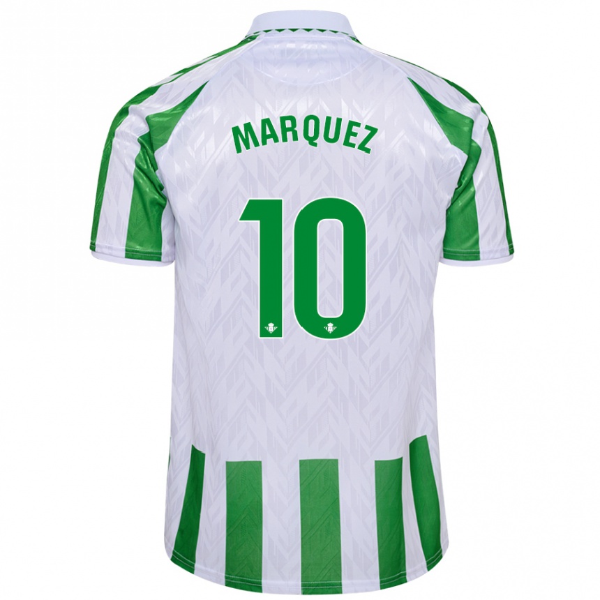 Niño Fútbol Camiseta Rosa Márquez #10 Verde Rayas Blancas 1ª Equipación 2024/25 México