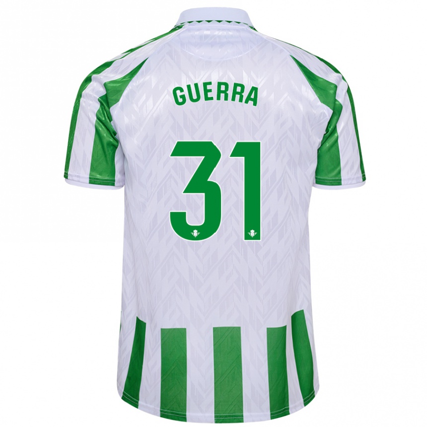 Niño Fútbol Camiseta Ana Guerra Morcillo #31 Verde Rayas Blancas 1ª Equipación 2024/25 México