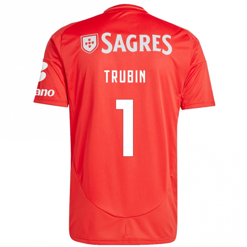 Niño Fútbol Camiseta Anatoliy Trubin #1 Rojo Blanco 1ª Equipación 2024/25 México