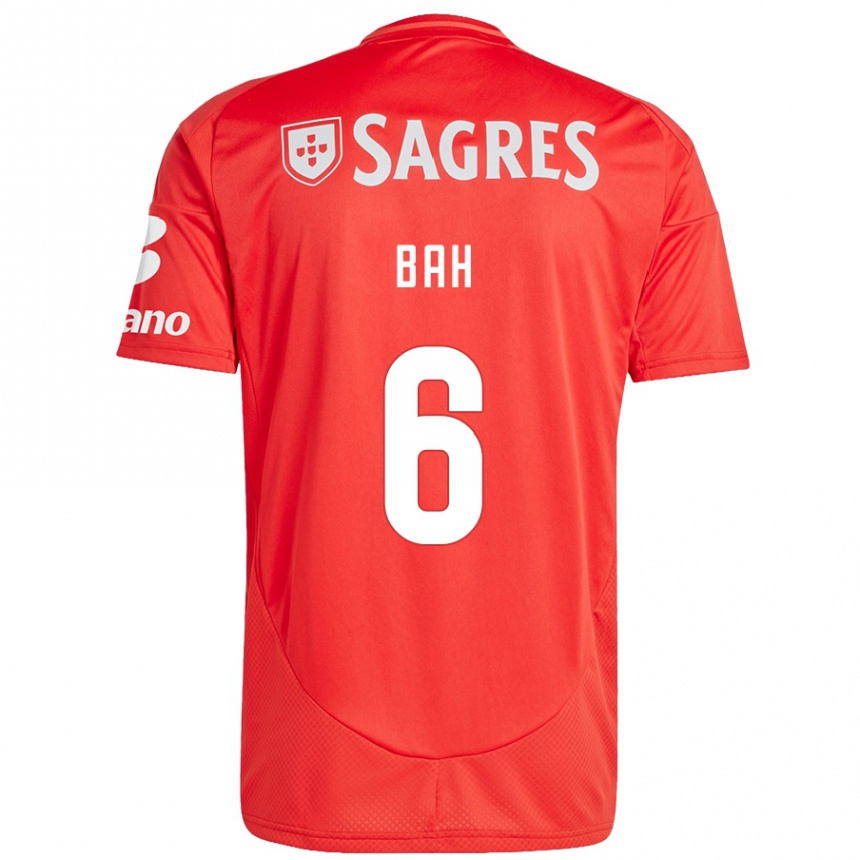 Niño Fútbol Camiseta Alexander Bah #6 Rojo Blanco 1ª Equipación 2024/25 México