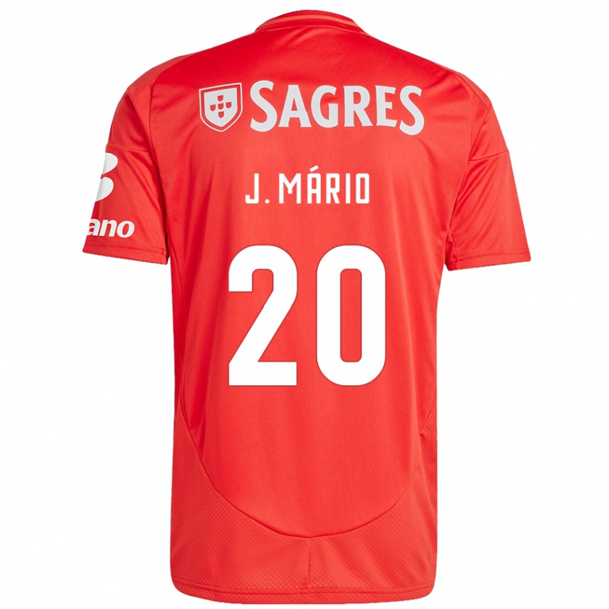 Niño Fútbol Camiseta João Mário #20 Rojo Blanco 1ª Equipación 2024/25 México