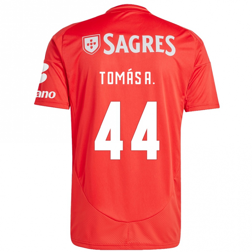 Niño Fútbol Camiseta Tomás Araújo #44 Rojo Blanco 1ª Equipación 2024/25 México