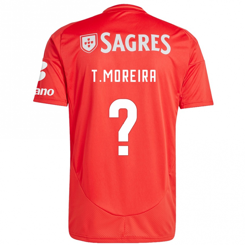 Niño Fútbol Camiseta Tomás Moreira #0 Rojo Blanco 1ª Equipación 2024/25 México