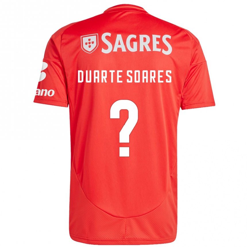 Niño Fútbol Camiseta Duarte Soares #0 Rojo Blanco 1ª Equipación 2024/25 México