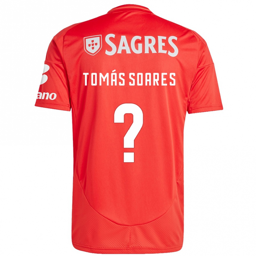 Niño Fútbol Camiseta Tomás Soares #0 Rojo Blanco 1ª Equipación 2024/25 México