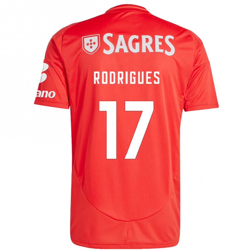 Niño Fútbol Camiseta Tiago Rodrigues #17 Rojo Blanco 1ª Equipación 2024/25 México