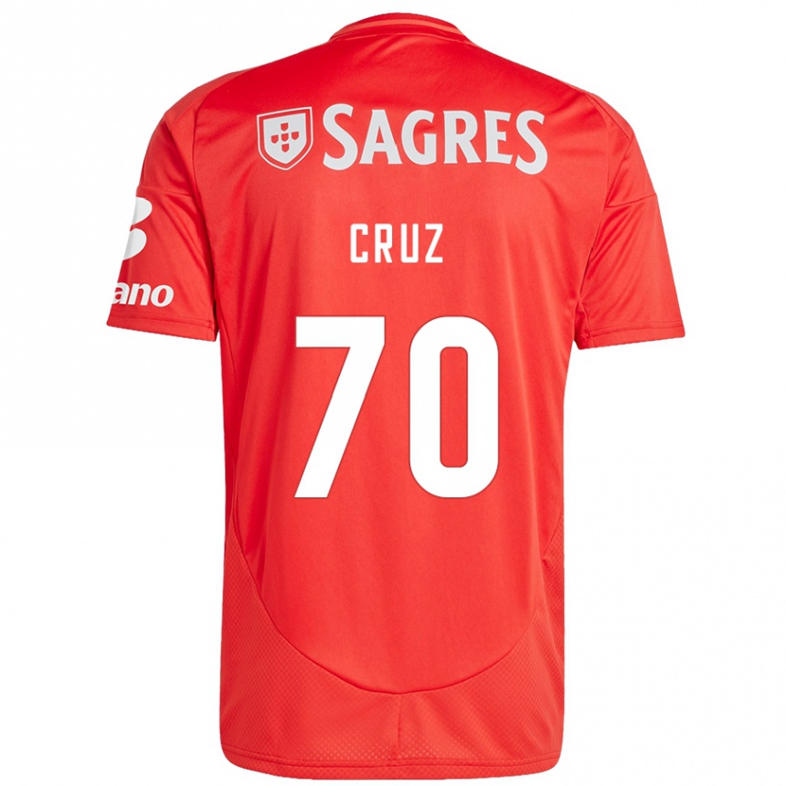 Niño Fútbol Camiseta Filipe Cruz #70 Rojo Blanco 1ª Equipación 2024/25 México