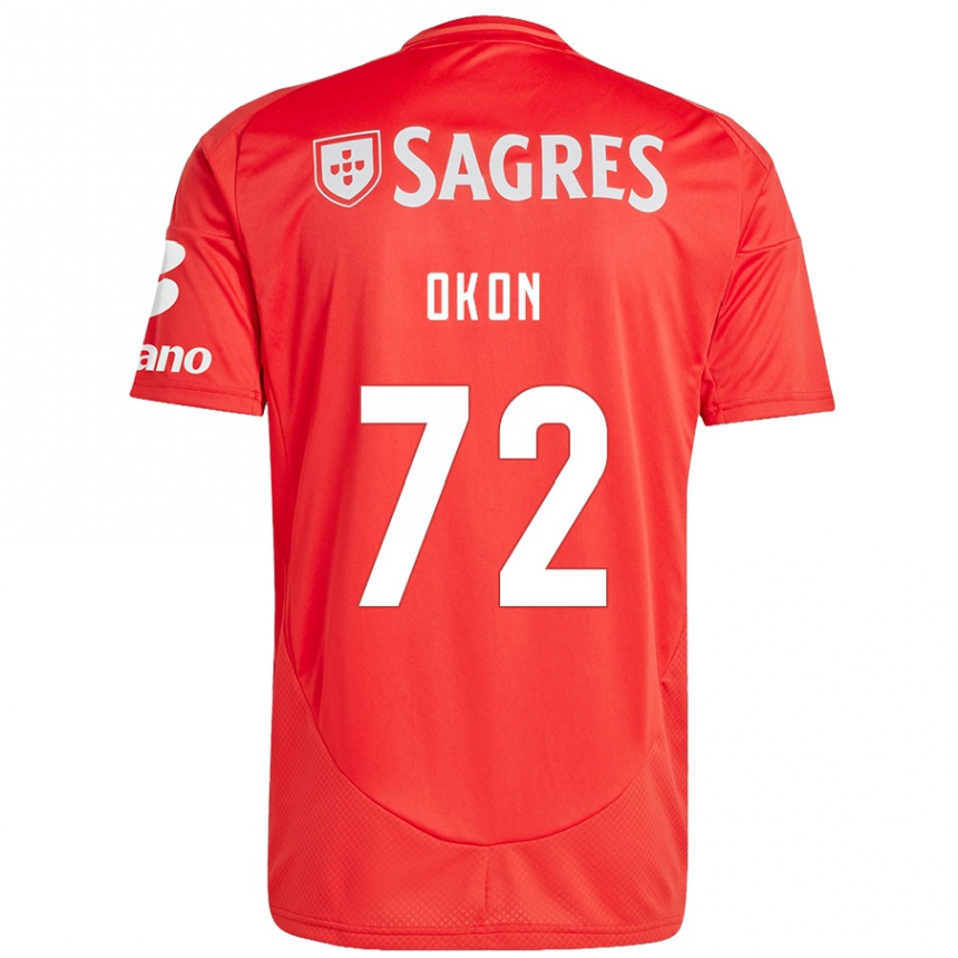 Niño Fútbol Camiseta Paul Okon #72 Rojo Blanco 1ª Equipación 2024/25 México