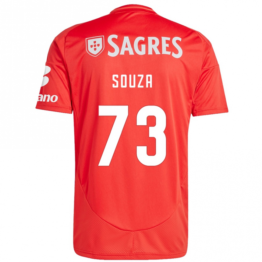 Niño Fútbol Camiseta Beni Souza #73 Rojo Blanco 1ª Equipación 2024/25 México