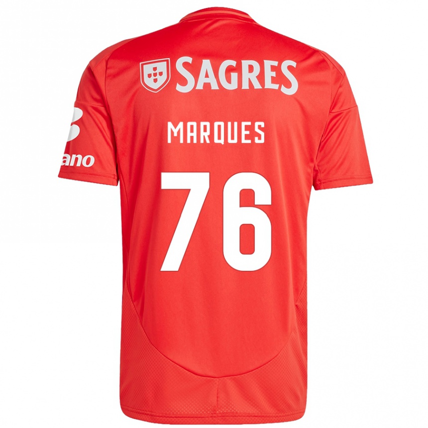 Niño Fútbol Camiseta Gustavo Marques #76 Rojo Blanco 1ª Equipación 2024/25 México