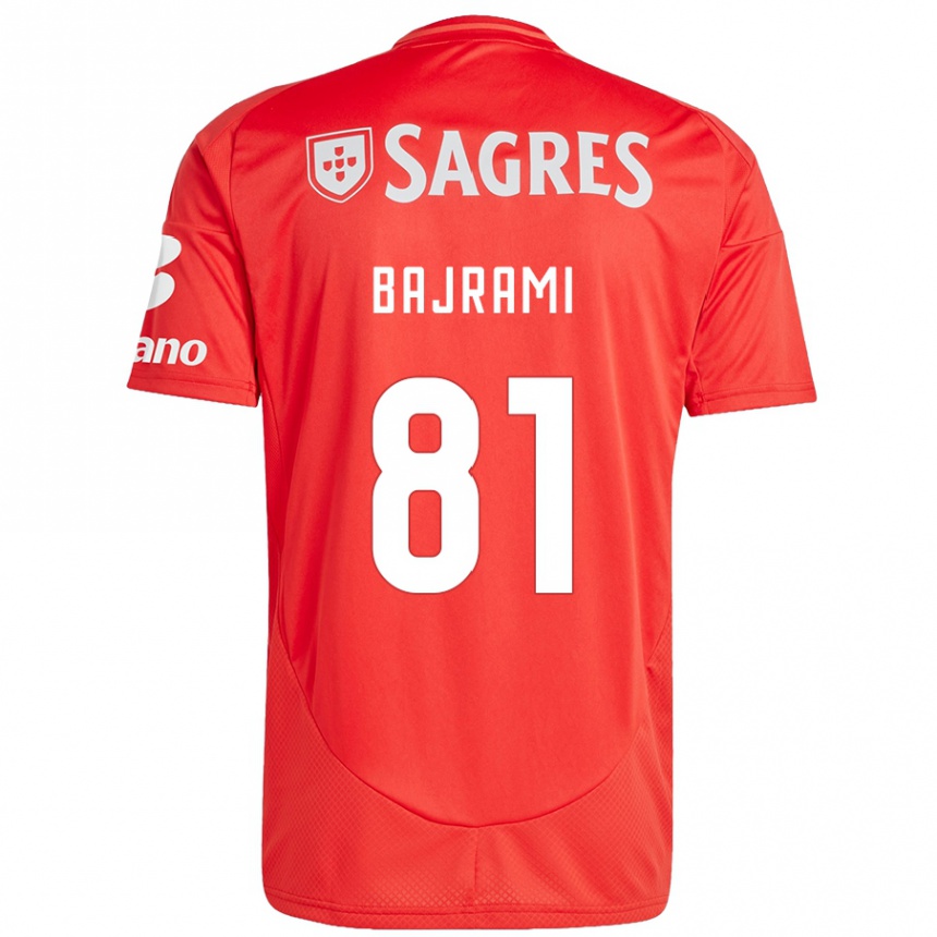 Niño Fútbol Camiseta Adrian Bajrami #81 Rojo Blanco 1ª Equipación 2024/25 México