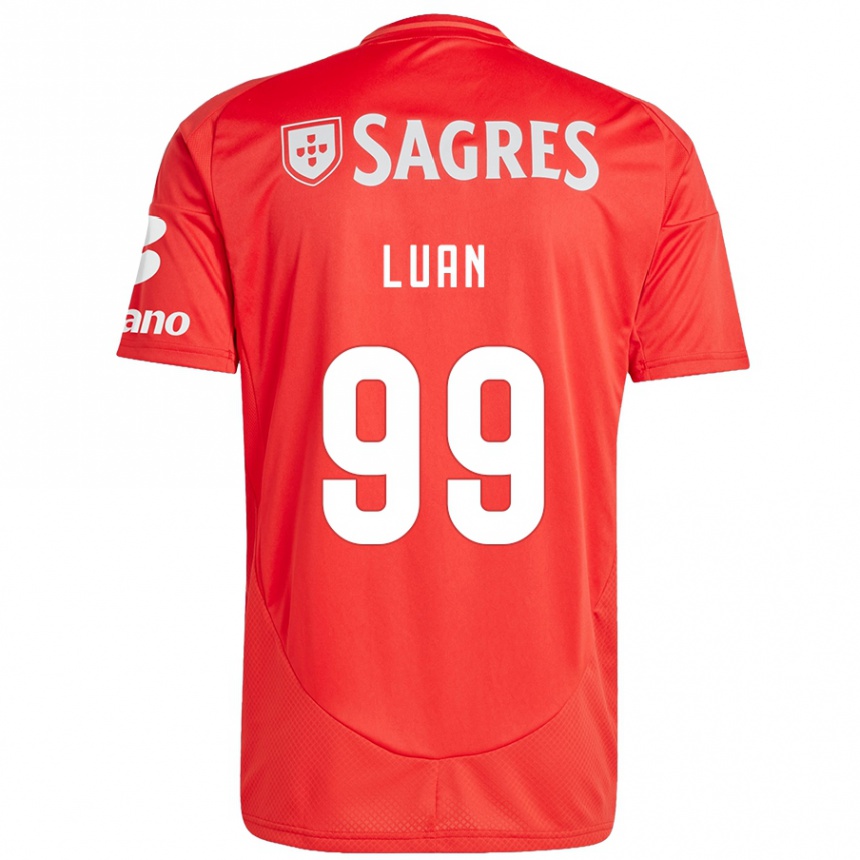 Niño Fútbol Camiseta Luan #99 Rojo Blanco 1ª Equipación 2024/25 México