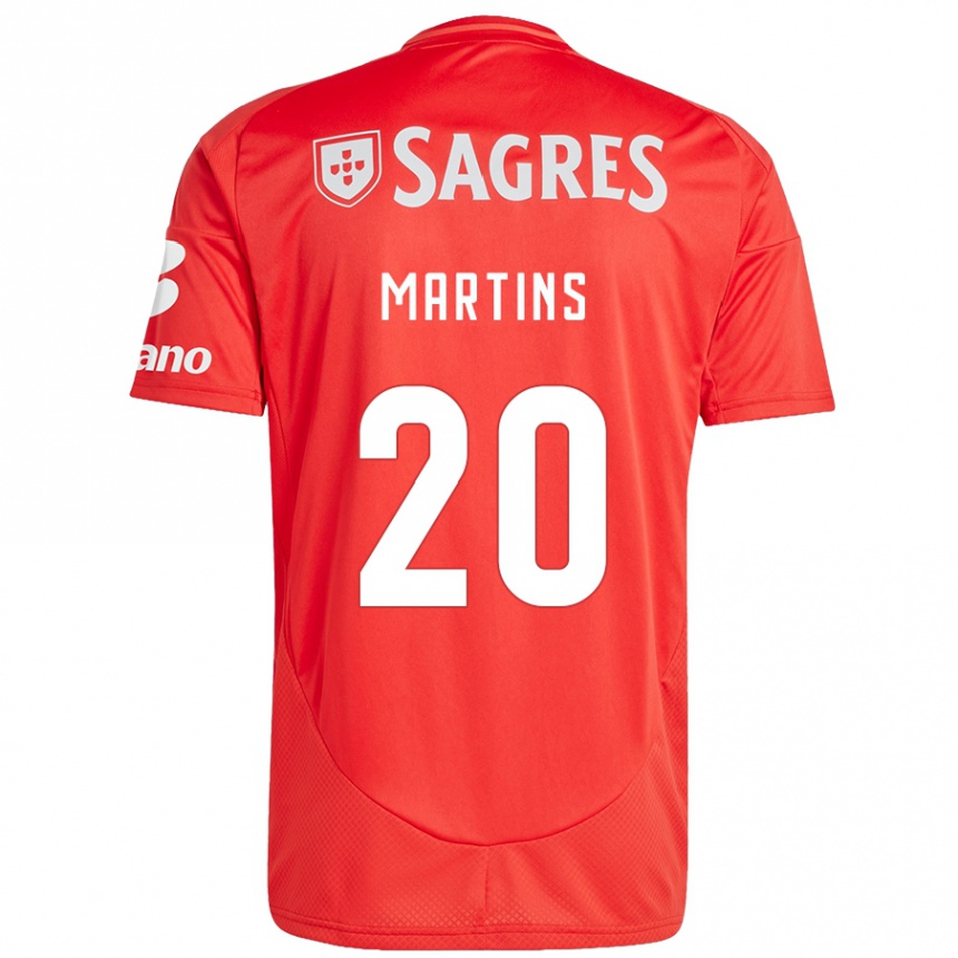 Niño Fútbol Camiseta Lara Martins #20 Rojo Blanco 1ª Equipación 2024/25 México