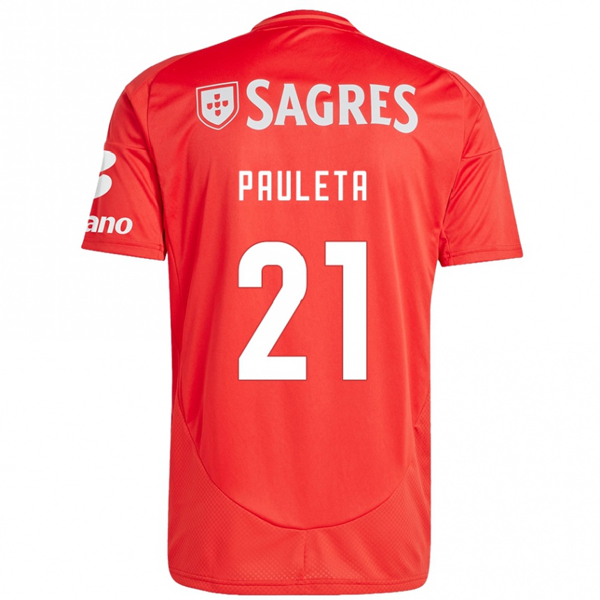 Niño Fútbol Camiseta Pauleta #21 Rojo Blanco 1ª Equipación 2024/25 México