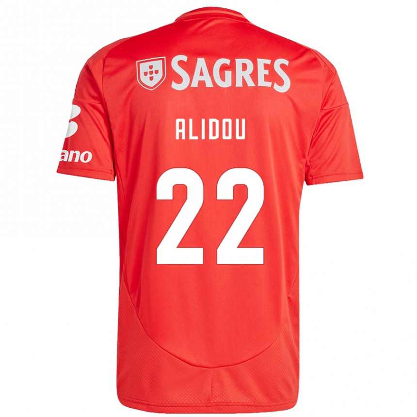 Niño Fútbol Camiseta Marie-Yasmine Alidou #22 Rojo Blanco 1ª Equipación 2024/25 México