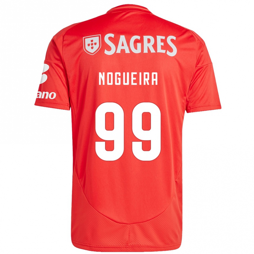 Niño Fútbol Camiseta Beatriz Nogueira #99 Rojo Blanco 1ª Equipación 2024/25 México