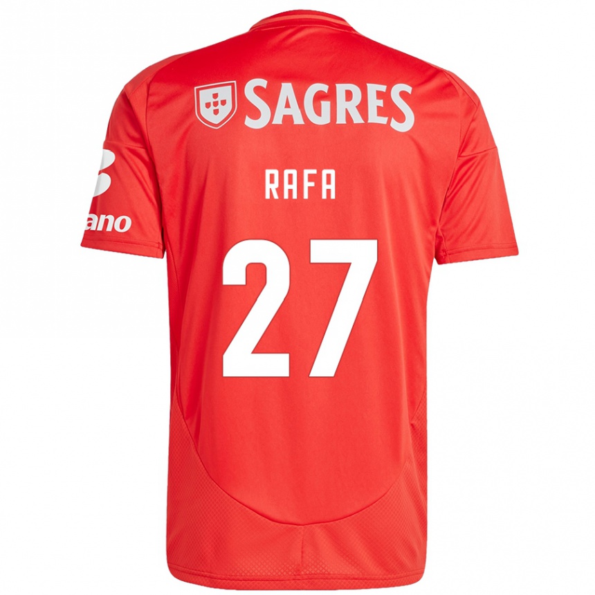 Niño Fútbol Camiseta Rafa #27 Rojo Blanco 1ª Equipación 2024/25 México