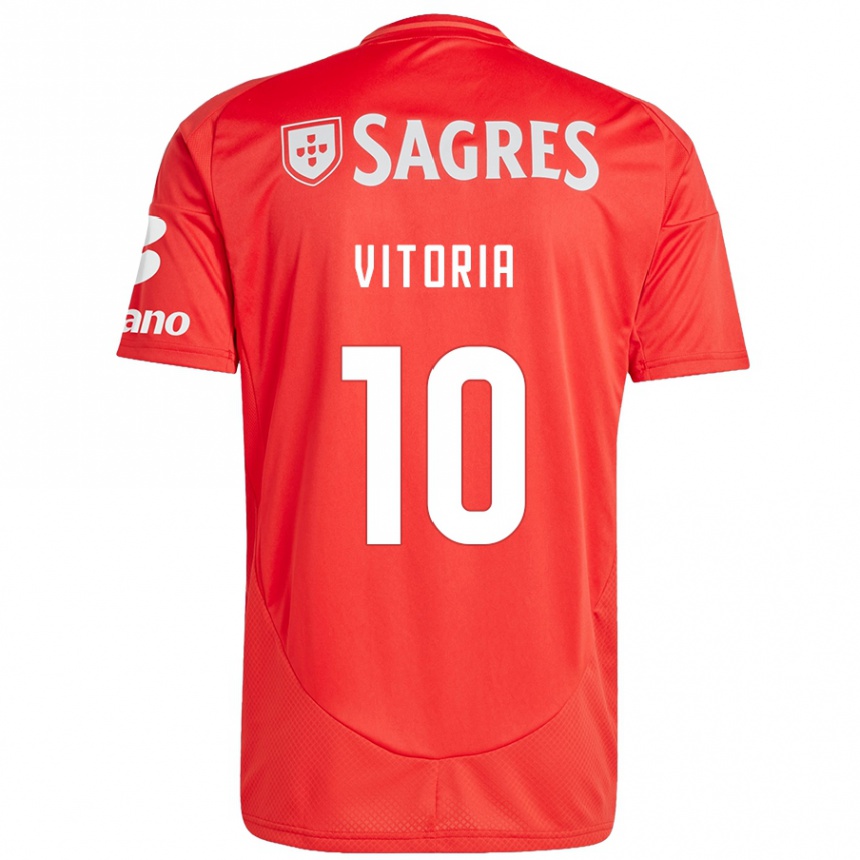 Niño Fútbol Camiseta Ana Vitoria #10 Rojo Blanco 1ª Equipación 2024/25 México