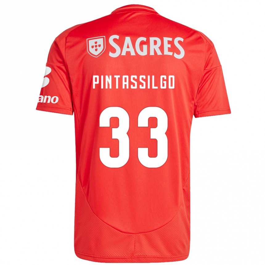 Niño Fútbol Camiseta Lara Pintassilgo #33 Rojo Blanco 1ª Equipación 2024/25 México