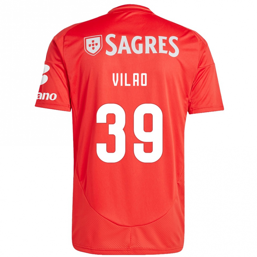 Niño Fútbol Camiseta Carolina Vilao #39 Rojo Blanco 1ª Equipación 2024/25 México