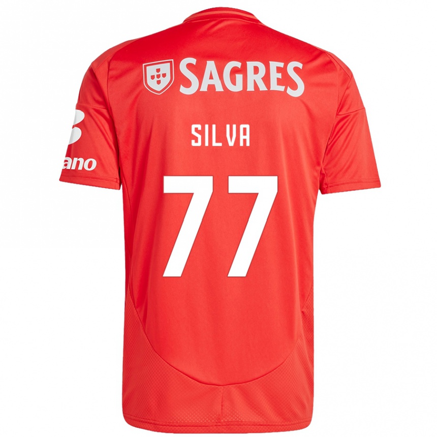 Niño Fútbol Camiseta Jessica Silva #77 Rojo Blanco 1ª Equipación 2024/25 México