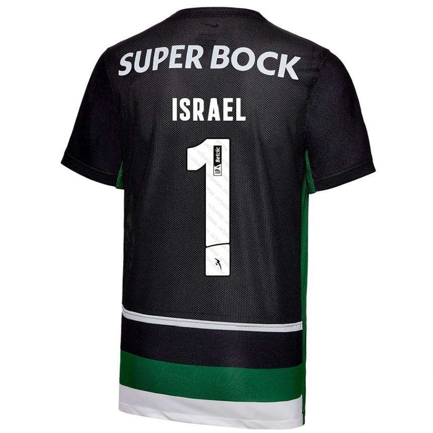 Niño Fútbol Camiseta Franco Israel #1 Negro Blanco Verde 1ª Equipación 2024/25 México