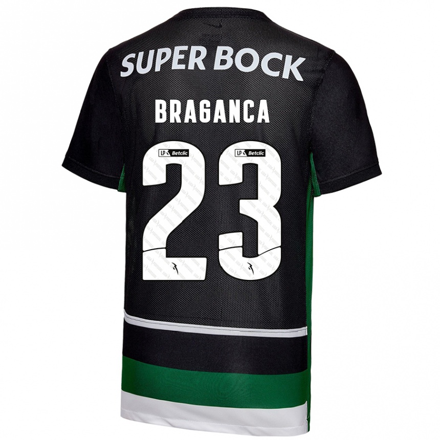 Niño Fútbol Camiseta Daniel Bragança #23 Negro Blanco Verde 1ª Equipación 2024/25 México