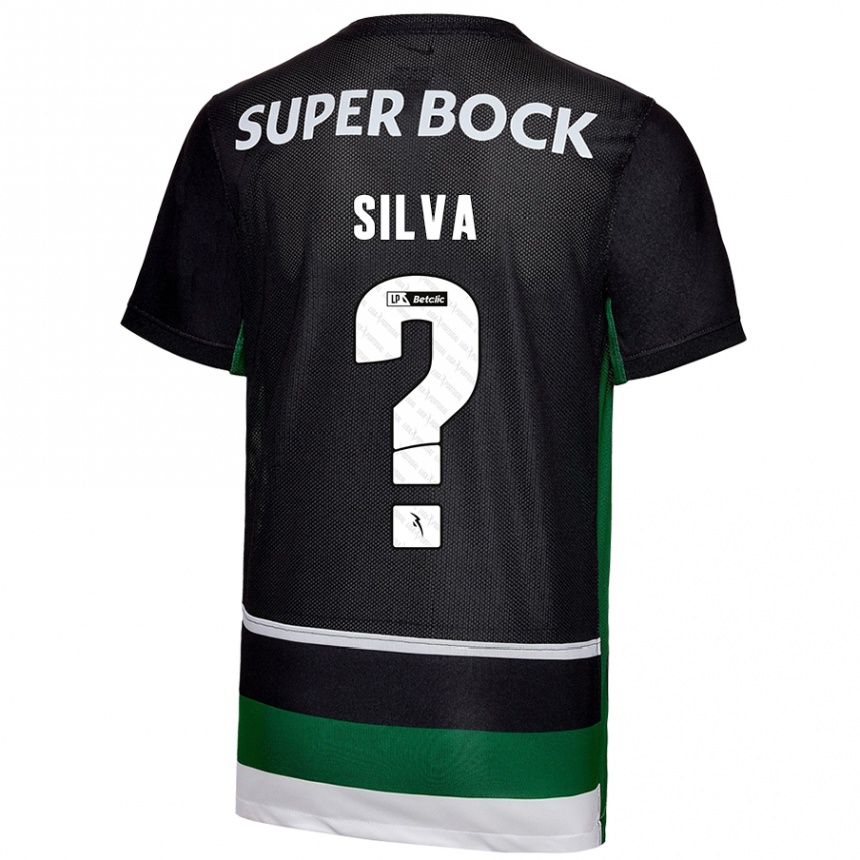 Niño Fútbol Camiseta Francisco Silva #0 Negro Blanco Verde 1ª Equipación 2024/25 México