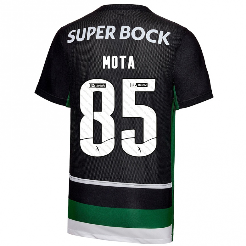 Niño Fútbol Camiseta Rafael Mota #85 Negro Blanco Verde 1ª Equipación 2024/25 México