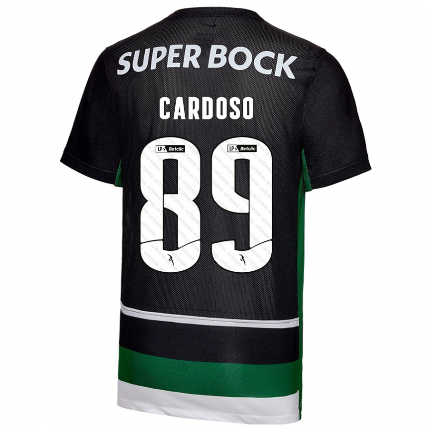 Niño Fútbol Camiseta Nilton Cardoso #89 Negro Blanco Verde 1ª Equipación 2024/25 México