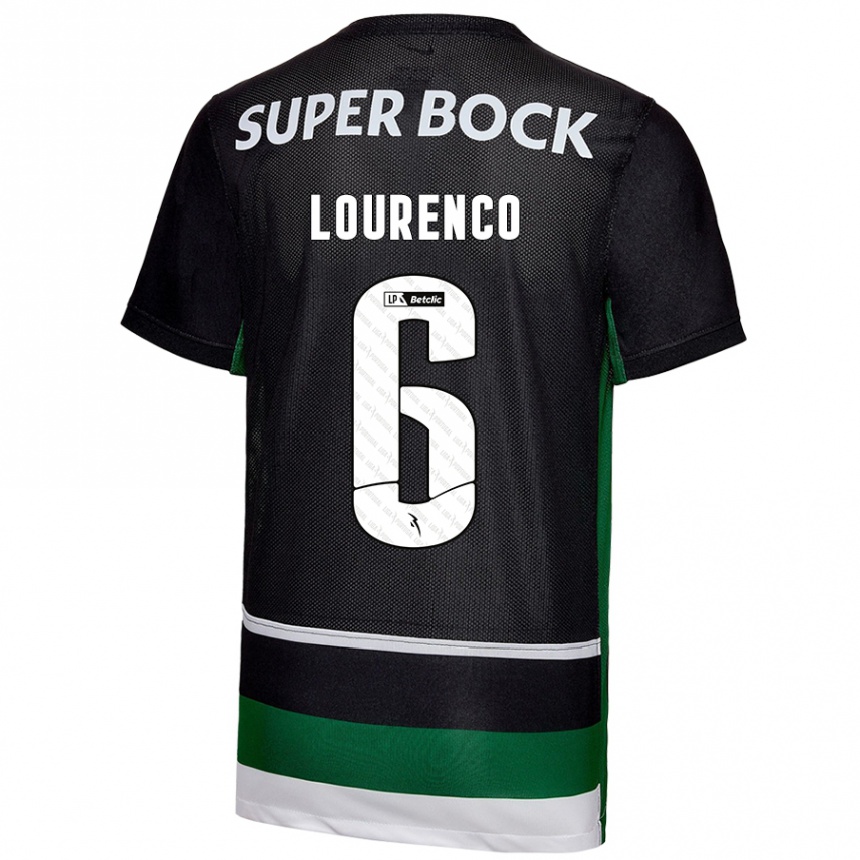 Niño Fútbol Camiseta Bruna Lourenço Urbano Costa #6 Negro Blanco Verde 1ª Equipación 2024/25 México