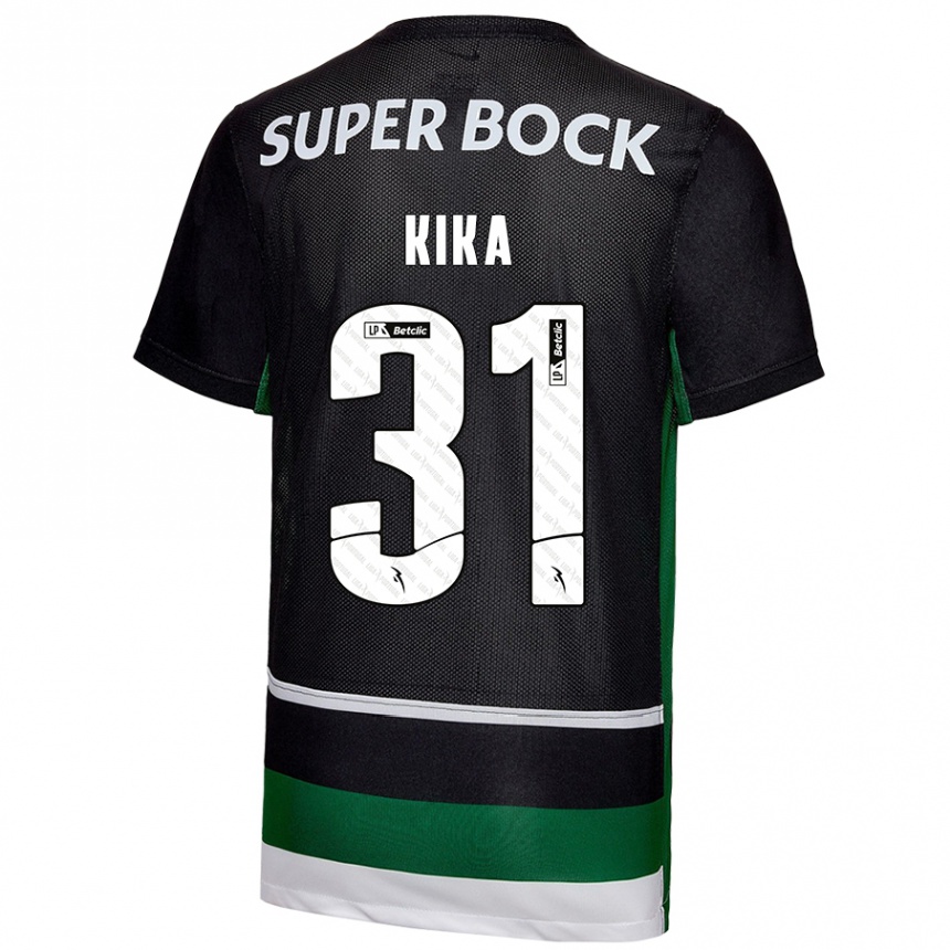 Niño Fútbol Camiseta Kika #31 Negro Blanco Verde 1ª Equipación 2024/25 México