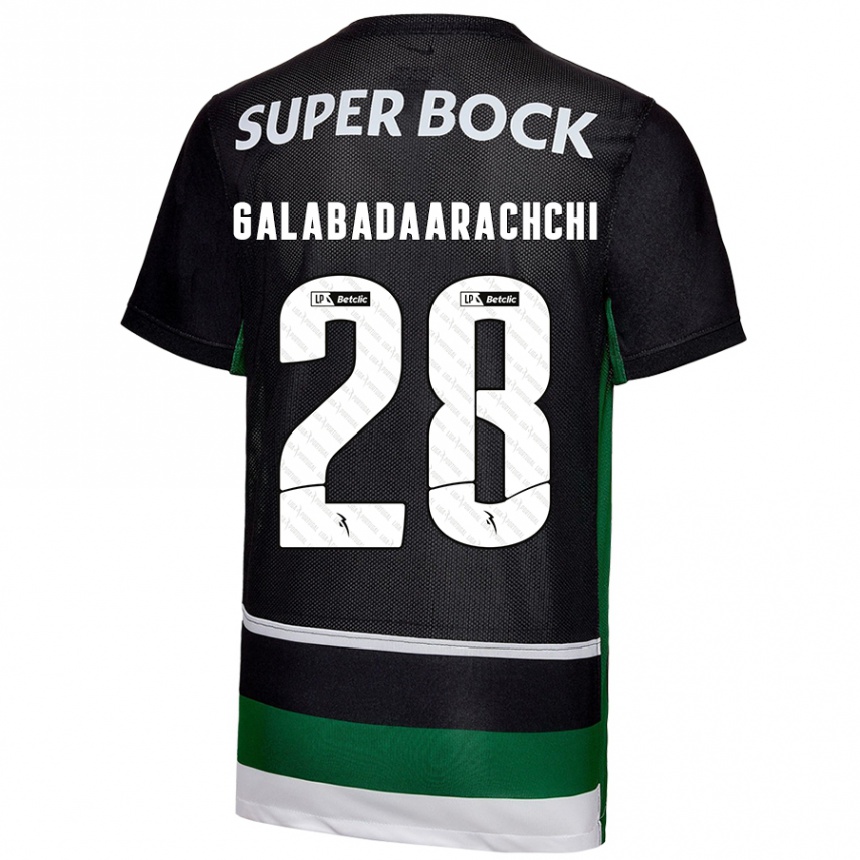 Niño Fútbol Camiseta Jacinta Galabadaarachchi #28 Negro Blanco Verde 1ª Equipación 2024/25 México