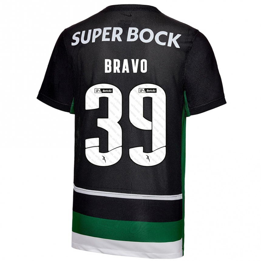 Niño Fútbol Camiseta Bravo #39 Negro Blanco Verde 1ª Equipación 2024/25 México