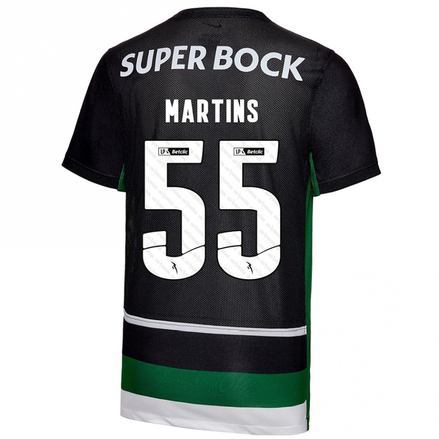 Niño Fútbol Camiseta Carolina Martins #55 Negro Blanco Verde 1ª Equipación 2024/25 México