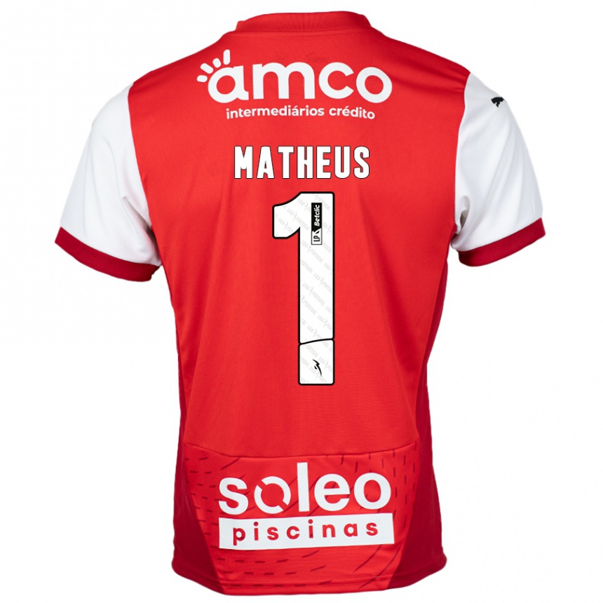 Niño Fútbol Camiseta Matheus #1 Rojo Blanco 1ª Equipación 2024/25 México