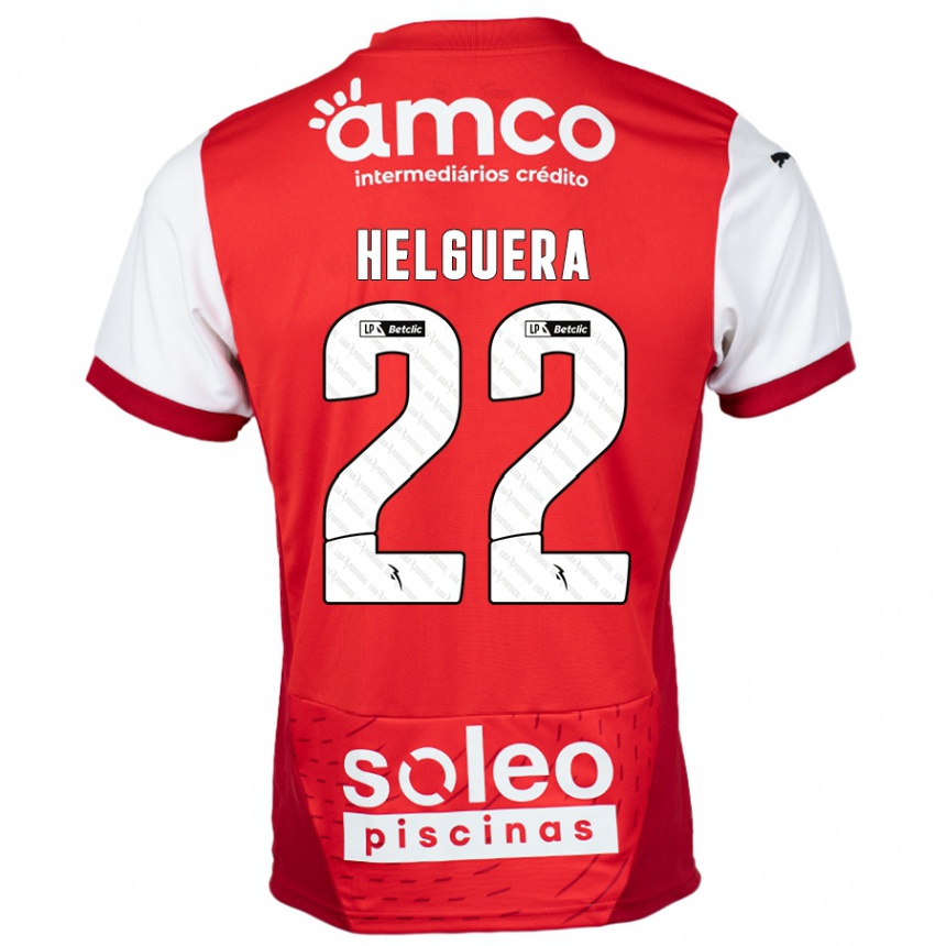 Niño Fútbol Camiseta Thiago Helguera #22 Rojo Blanco 1ª Equipación 2024/25 México