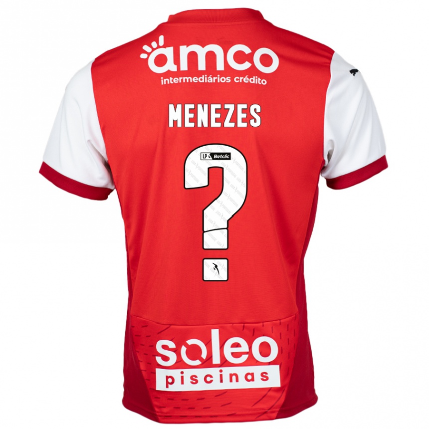 Niño Fútbol Camiseta Gabriel Menezes #0 Rojo Blanco 1ª Equipación 2024/25 México