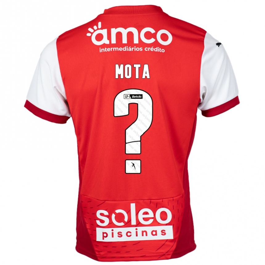 Niño Fútbol Camiseta Edgar Mota #0 Rojo Blanco 1ª Equipación 2024/25 México