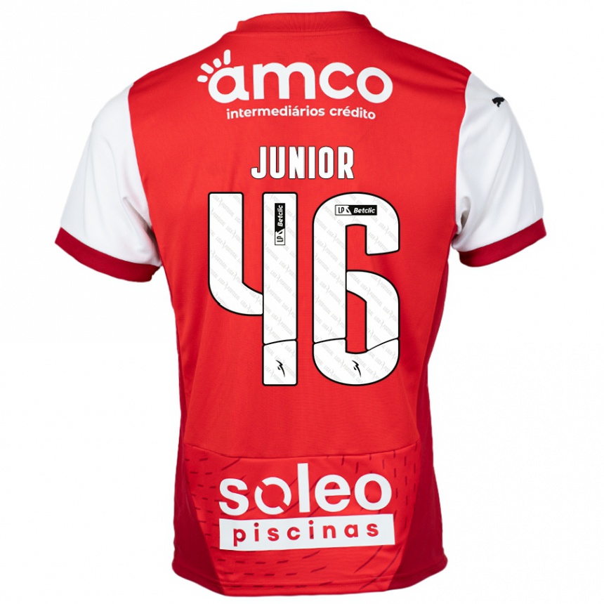 Niño Fútbol Camiseta Mário Junior #46 Rojo Blanco 1ª Equipación 2024/25 México