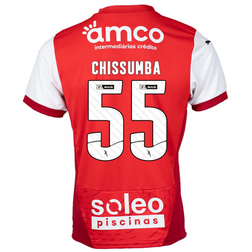 Niño Fútbol Camiseta Chissumba #55 Rojo Blanco 1ª Equipación 2024/25 México