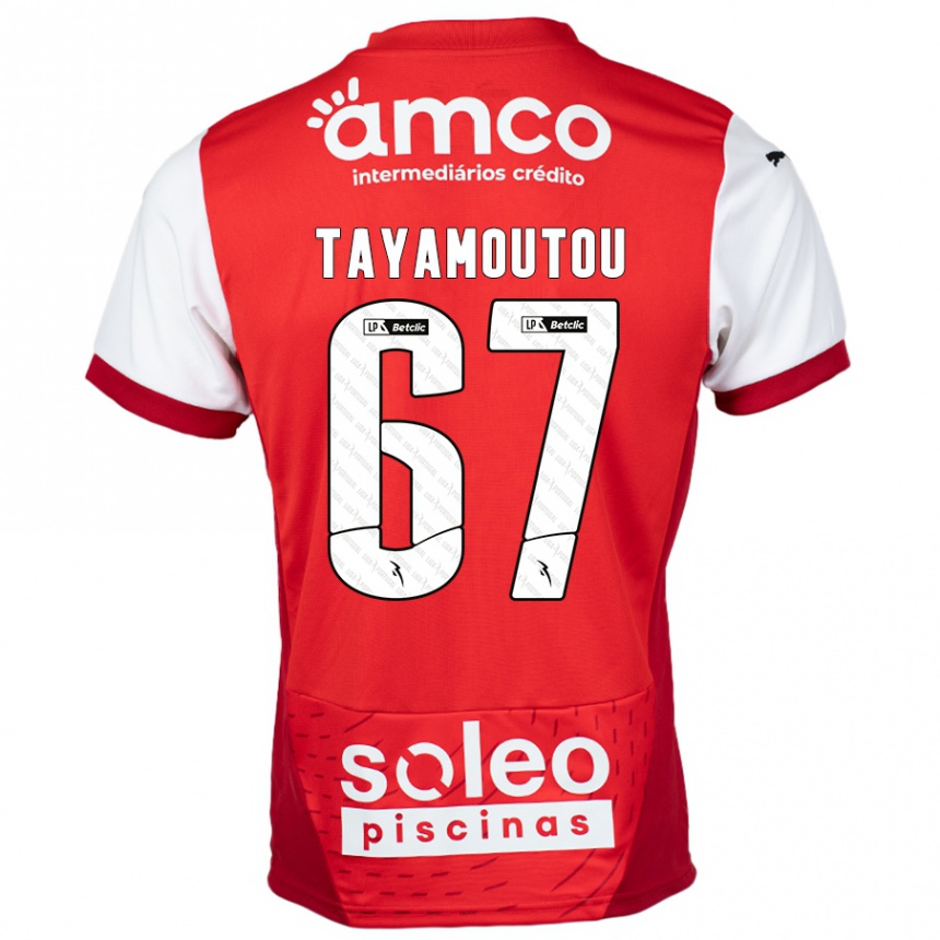 Niño Fútbol Camiseta Enzo Tayamoutou #67 Rojo Blanco 1ª Equipación 2024/25 México