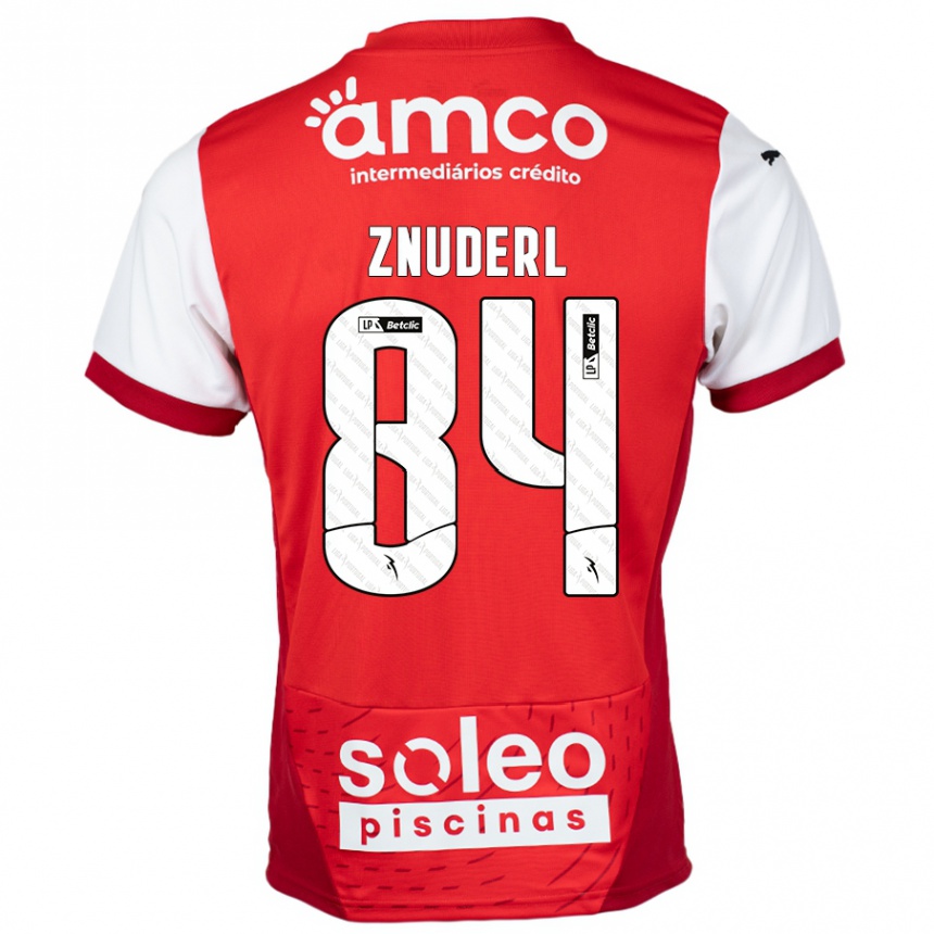 Niño Fútbol Camiseta Tai Znuderl #84 Rojo Blanco 1ª Equipación 2024/25 México