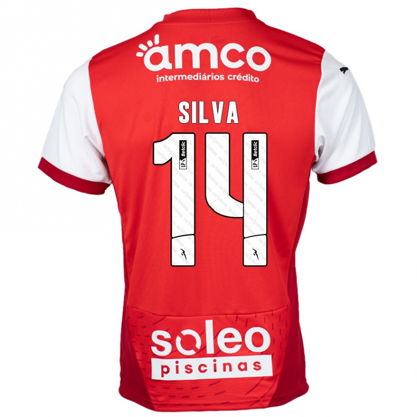 Niño Fútbol Camiseta Dolores Silva #14 Rojo Blanco 1ª Equipación 2024/25 México