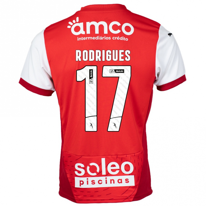 Niño Fútbol Camiseta Tânia Rodrigues #17 Rojo Blanco 1ª Equipación 2024/25 México