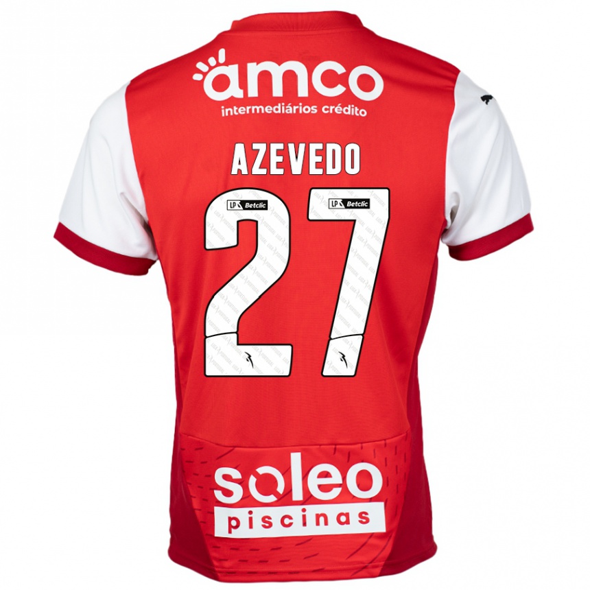 Niño Fútbol Camiseta Mariana Azevedo #27 Rojo Blanco 1ª Equipación 2024/25 México