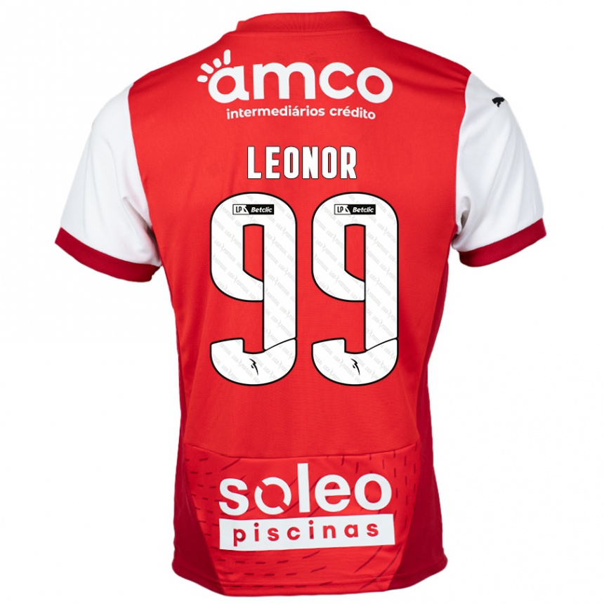 Niño Fútbol Camiseta Maria Leonor #99 Rojo Blanco 1ª Equipación 2024/25 México