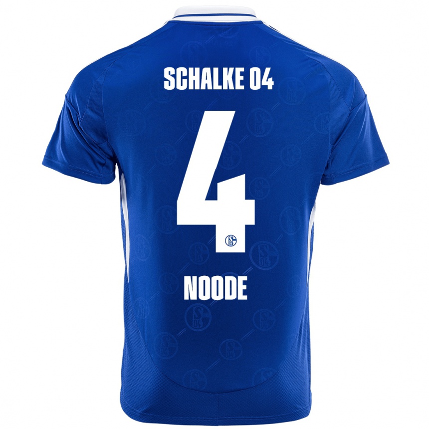 Niño Fútbol Camiseta Steve Noode #4 Azul Real 1ª Equipación 2024/25 México